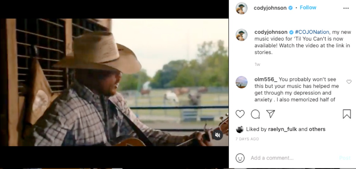 Country Musician Cody Johnson Buys Cows after Releasing Double Album